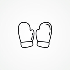 Cooking gloves line icon. Cooking gloves linear icon