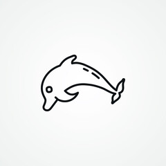 Obraz premium dolphin line icon. dolphin outline icon