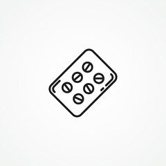 Pills line icon. drugs outline icon