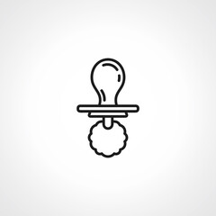 Pacifier line icon. Pacifier outline icon.