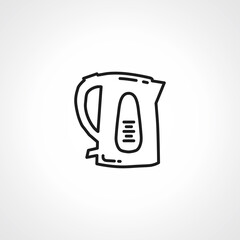 Electric kettle thin line icon. Electric kettle outline icon,