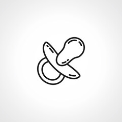 Pacifier line icon. Pacifier outline icon.