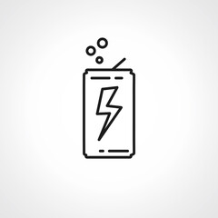 energy drink can line icon. energy drink outline icon
