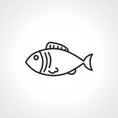 Fish line icon, Fish outline icon