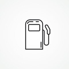 Gas station linear icon. gasoline pump line icon. fuel sign