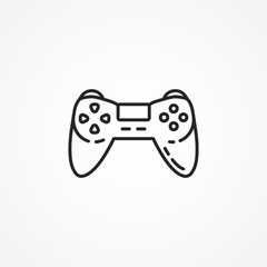 gamepad line icon. joystick line icon.