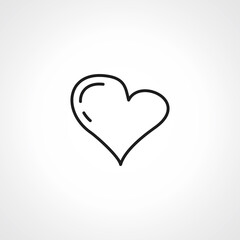 Heart line icon. heart love web linear icon.