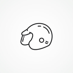 helmet line icon. motorcycle racing helmet line icon.