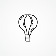 hot air balloon line icon.