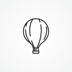 Obraz premium hot air balloon line icon.