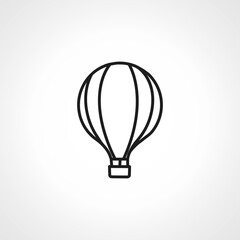 Hot air balloon line icon. Hot air balloon outline icon