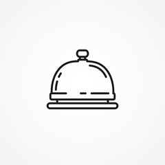 hotel bell line icon. hotel ring line icon.