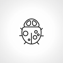 ladybug or ladybird outline icon. ladybug outline icon