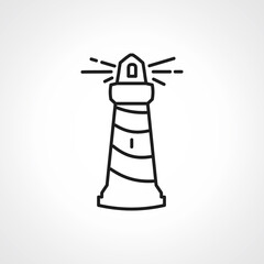 lighthouse line icon. lighthouse outline icon