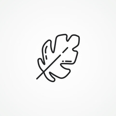 ficus leaf line icon. ficus leaf line icon