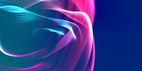 Abstract background with lighting blue purple lines