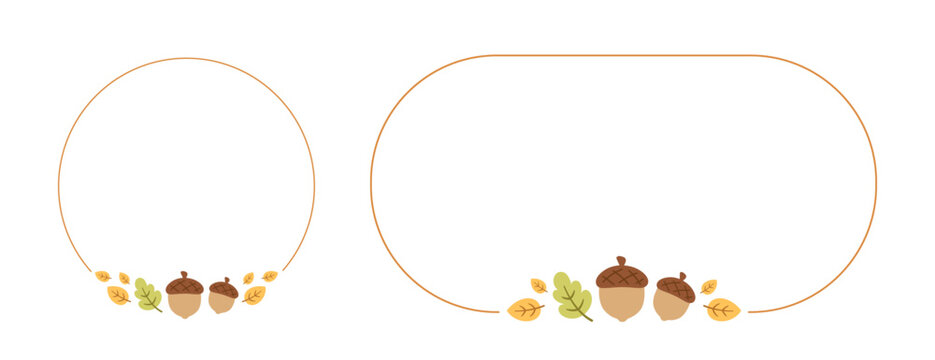 Cute Spring Frame Border Template Set for sale posts, promo poster, banner, flyer, invitation, website or greeting card. Vector illustration