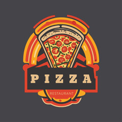 Vector pizzeria logo template