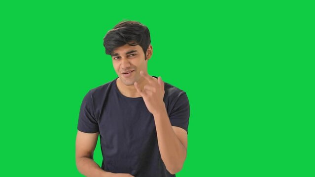 Indian musician beatboxing Green screen