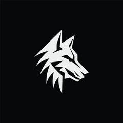 Abstract wolf head logo design vector illustration © Leyde