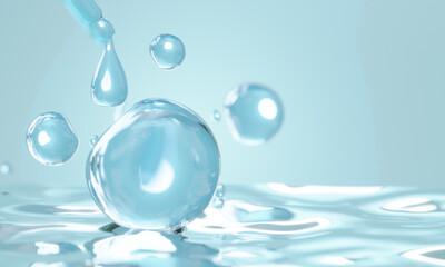 vitamin drop. serum reduce up saggy skin, 3d rendering