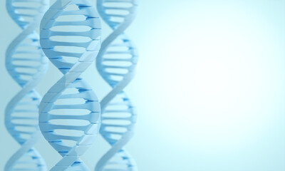 DNA gene helix spiral molecule structure. 3D illustration