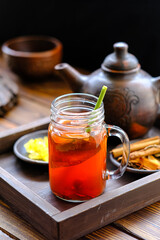 red ginger tonic, wedang jahe merah, Indonesian traditional drink