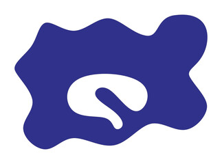 3d render of a symbol on blue background