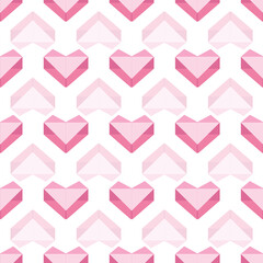 Origami Heart Seamless Surface Pattern Design