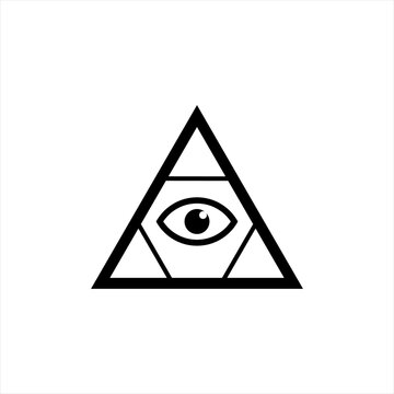 all seeing eye symbol vector illustration