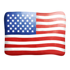 Watercolor American Flag
