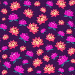 Fototapeta na wymiar Flourish seamless pattern decorative abstract background illustration
