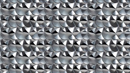 Seamless shiny metal pattern, created with generative AI technology