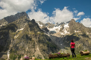 Trekking on the alps, Aosta Valley - obrazy, fototapety, plakaty