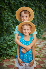 happy siblings together