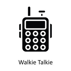 Walkie Talkie  Vector Solid  Icon Design illustration. Network and communication Symbol on White background EPS 10 File