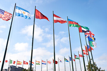 Flags of countries for business events