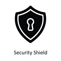 Security Shield  Vector Solid  Icon Design illustration. Network and communication Symbol on White background EPS 10 File