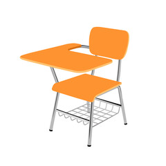 School chair.shool desk illustration on grey background
.School Teacher Student class room