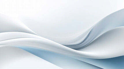 Waves of blue and grey illustrated on white background for a power point presentation. Generative AI