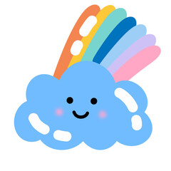 Cloud rainbow universe star heart night