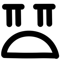 Line Smile Shy Emotional Collection Doodle Illustration Icon Combination Shape Art