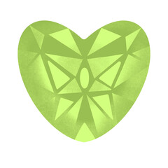 green heart with leaf isolated