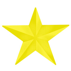 golden star isolated on white
