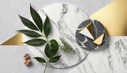 marble background with gold elements