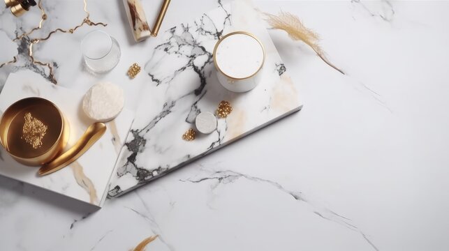 marble background with gold elements