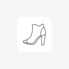  Closed-Toe Shoes Covered SophisticationSimple and sleek Flat Icon Design on White background

