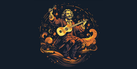 t shirt design bard eature a Bard in a dynamic and charis hd wallpaper 