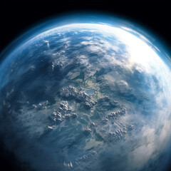 earth and moon transparent dome of ice over earth from space hd wallpaper