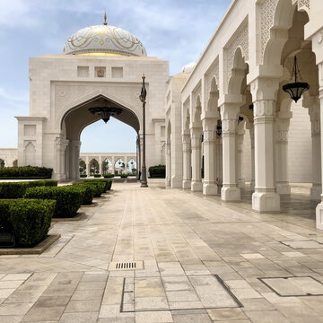 A side view of the Qasr Al Watan palace